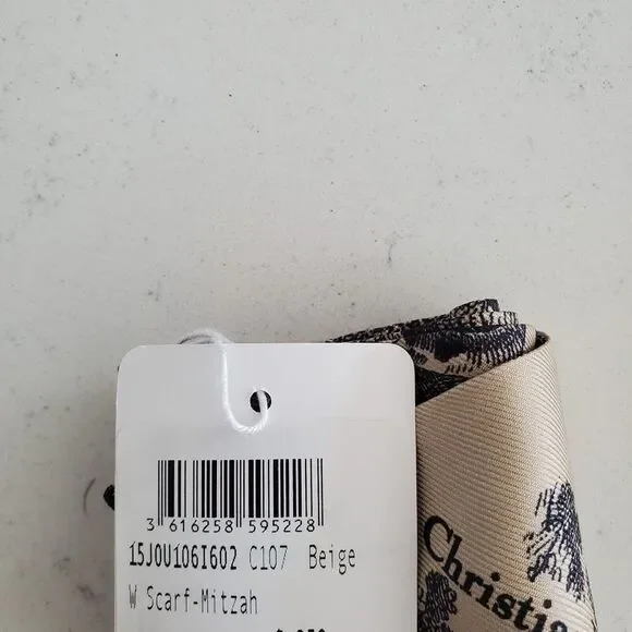 CHRISTIAN DIOR Women's Silk Scarf Mitzah Burnt Rose NIB - Picture 6 of 9